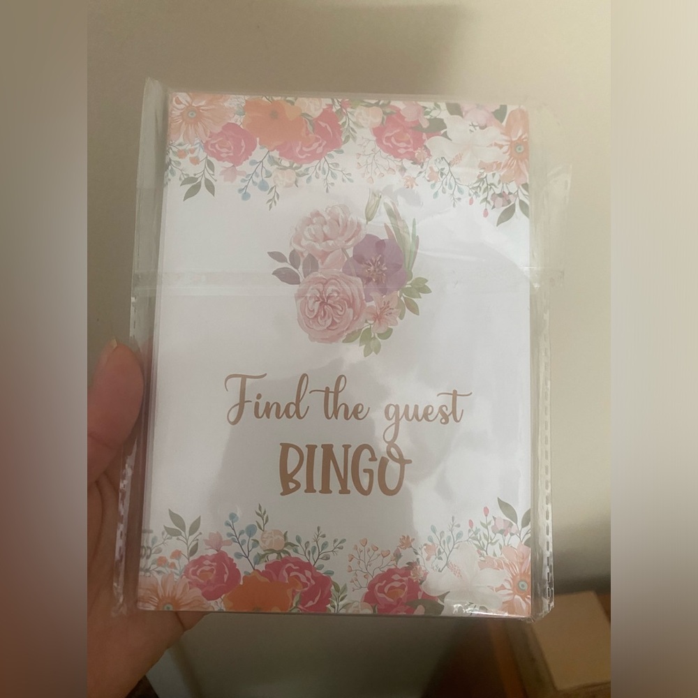 Floral Baby Shower Guest Bingo Cards